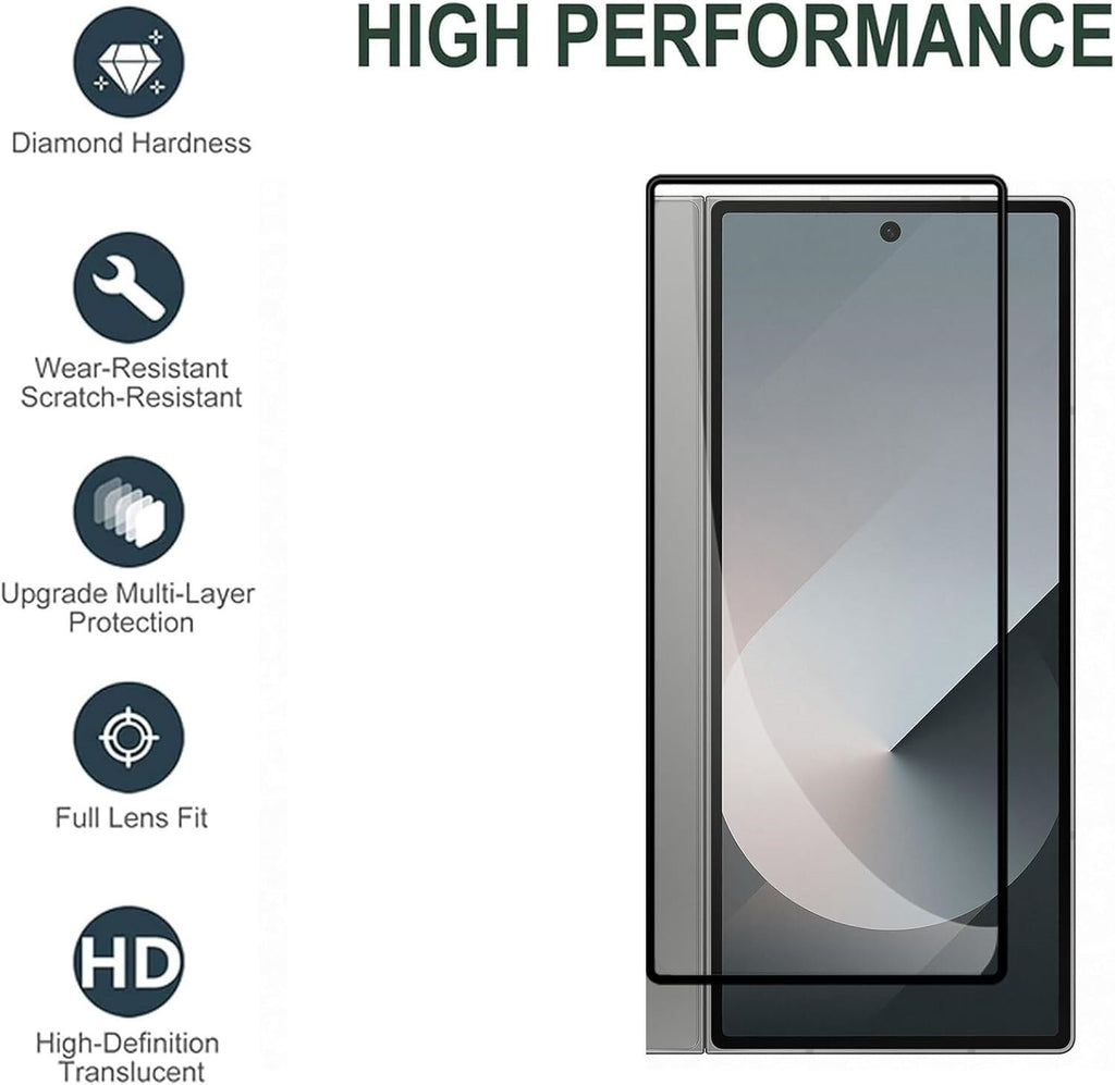 Glass Screen Protector for Samsung Galaxy Z Fold 6 Clear Glass Protection 9H