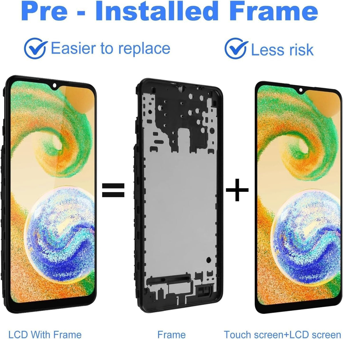 For Samsung Galaxy A04s SM-A047F/DSN LCD Display Screen Replacement+Frame OEM